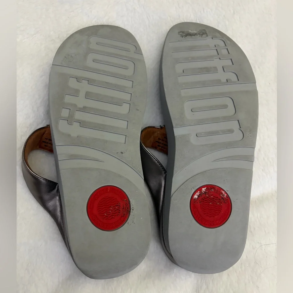 Fitflop Galaxy Toe-Thong Sandals‎ Rose Gold Metallic With Cristal Bead clusters